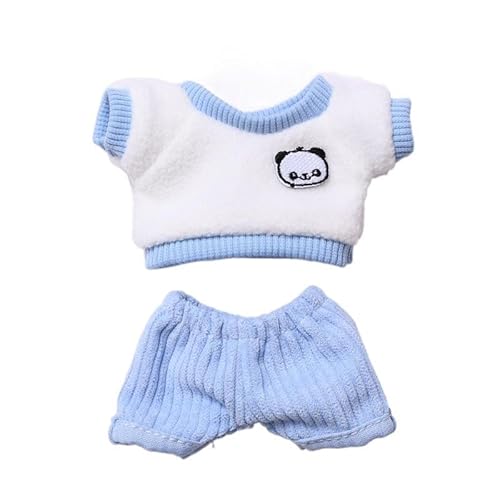 Baumwoll-Puppen-Kleidungsset für 16 cm große Luky Cat Puppen, Zubehör Anzug 1 Hose + 1 Shirt, Blau, Set ohne Puppe Baumwoll-Puppen-Kleidungsset für 16 cm große Luky Cat Puppen, Zubehör Anzug 1 Hose + 1 Shirt, Blau, Set ohne Puppe von MINGSOLDIER