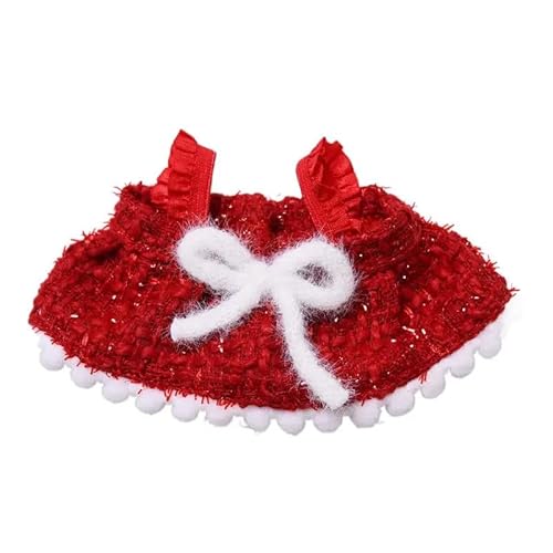 Baumwoll-Puppen-Kleidungsset für 16 cm große Luky Cat Puppen, Zubehör Anzug 1 rotes Kleid ohne Puppe von MINGSOLDIER