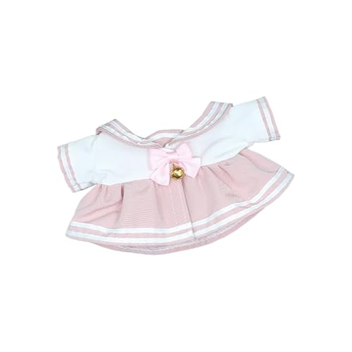 Baumwoll-Puppen-Kleidungsset für 20 cm Plüschpuppen, Zubehör-Anzug, 1 Kleid, Rosa, Set ohne Puppe Baumwoll-Puppen-Kleidungsset für 20 cm Plüschpuppen, Zubehör-Anzug, 1 Kleid, Rosa, Set ohne Puppe von MINGSOLDIER