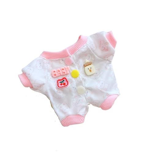 Baumwoll-Puppen-Kleidungsset für 20 cm Plüschpuppen, Zubehör-Anzug, 1 rosa Overall ohne Puppe Baumwoll-Puppen-Kleidungsset für 20 cm Plüschpuppen, Zubehör-Anzug, 1 rosa Overall ohne Puppe von MINGSOLDIER