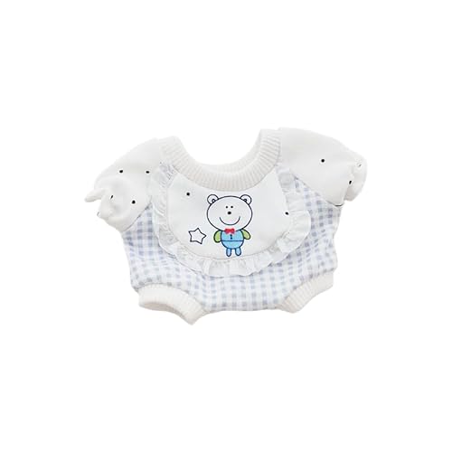 Baumwoll-Puppen-Kleidungsset für 20 cm Plüschpuppen, Zubehör Anzug, Blau, 1 Overall ohne Puppe Baumwoll-Puppen-Kleidungsset für 20 cm Plüschpuppen, Zubehör Anzug, Blau, 1 Overall ohne Puppe von MINGSOLDIER