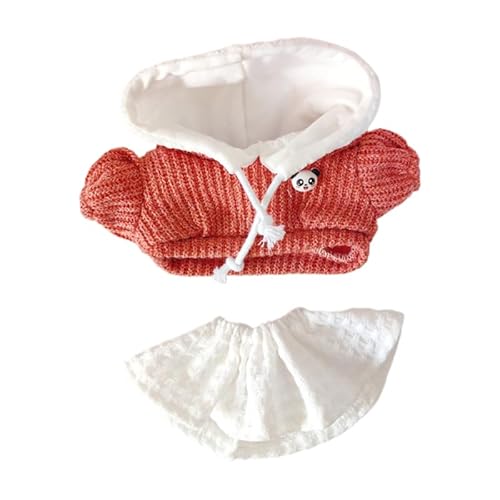 Baumwoll-Puppen-Kleidungsset für 20 cm Plüschpuppen, Zubehör Anzug 1 Hoodie + 1 Rock ohne Puppe Baumwoll-Puppen-Kleidungsset für 20 cm Plüschpuppen, Zubehör Anzug 1 Hoodie + 1 Rock ohne Puppe von MINGSOLDIER