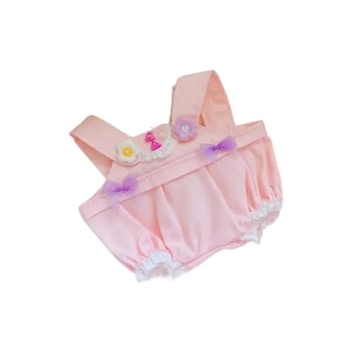 Baumwoll-Puppen-Kleidungsset für 20 cm Plüschpuppen, Zubehör Anzug 1 rosa Strampler ohne Puppe von MINGSOLDIER