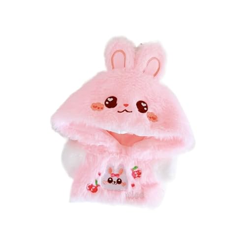 Baumwoll-Puppen-Kleidungsset für 20 cm große Plüschpuppen, Zubehör Anzug 1 rosa Kaninchen-Hoodie ohne Schuhe, keine Puppe Baumwoll-Puppen-Kleidungsset für 20 cm große Plüschpuppen, Zubehör Anzug 1 rosa Kaninchen-Hoodie ohne Schuhe, keine Puppe von MINGSOLDIER