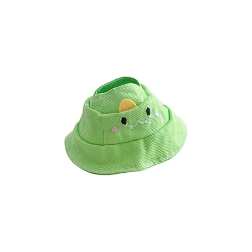 Labubu-Puppen-Kleidungs-Set für 17 cm große Labubu-Zubehör, Anzug für keine Puppe, nur Kleidung (1 grüner Dinosaurier-Hut) von MINGSOLDIER