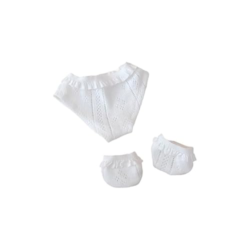 Labubu-Puppen-Kleidungs-Set für 17 cm große Labubu-Zubehör, Anzug ohne Puppe, 1 Hose + 1 Socken (weiße Strumpfhosen-Kombination) von MINGSOLDIER