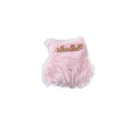 Labubu-Puppen-Kleidungs-Set für 17 cm große Labubu-Zubehör, Anzug ohne Puppe, nur Kleidung (1 rosa Plüsch-Overall) von MINGSOLDIER