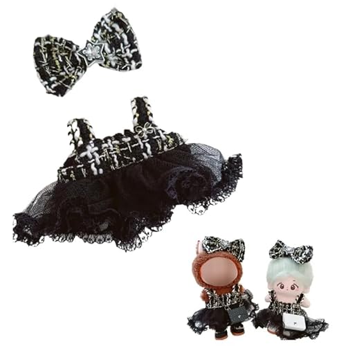 Labubu Puppenkleidungs-Set für 17 cm große Labubu-Zubehör, Anzug für keine Puppe, nur Kleidung, 1 Haarnadel + 1 Kleid (Elite Beauty 2-teiliges Set) von MINGSOLDIER