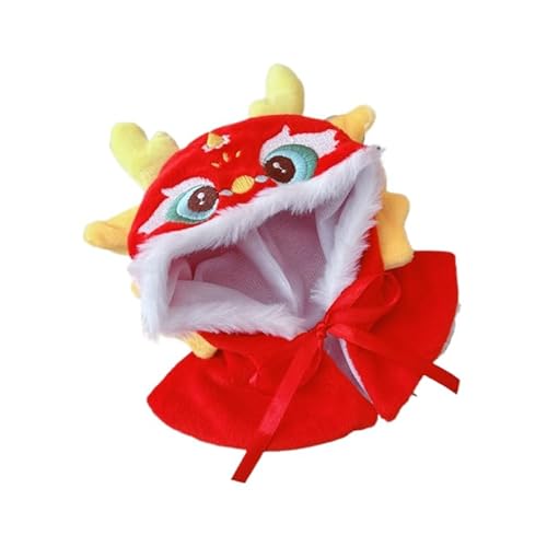 Labubu Puppenkleidungs-Set für 17 cm große Labubu-Zubehör, Anzug für keine Puppe, nur Kleidung (1 roter Löwen-Schal) von MINGSOLDIER