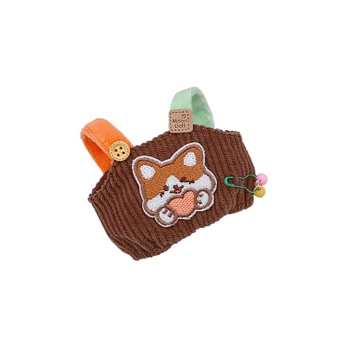 Labubu-Puppenkleidungs-Set für 17 cm große Labubu-Zubehör, Anzug ohne Puppe, 17 cm, 1 brauner Strampler von MINGSOLDIER