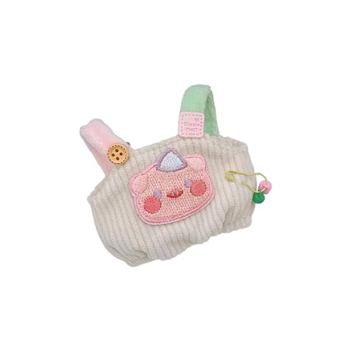 Labubu Puppenkleidungs-Set für 17 cm große Labubu-Zubehör, Anzug ohne Puppe, nur Kleidung (1 weißer Ferkel-Strampler) von MINGSOLDIER