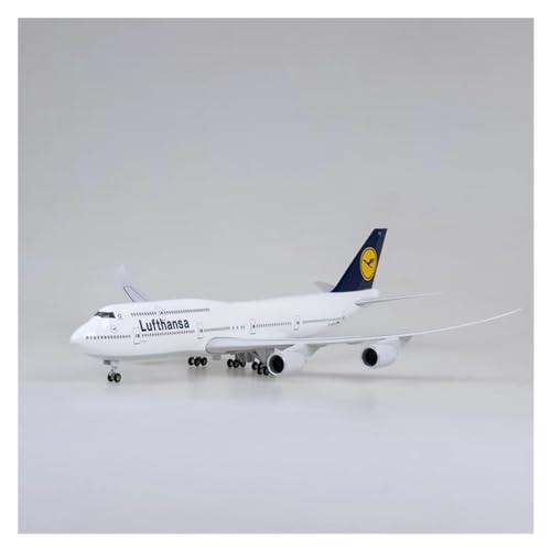 Flugzeug Spielzeug Für Lufthansa Airline B747-8 B747 747 Zivilflugzeug Modell LED-Licht Fahrwerk Flugzeug Sammlerstück 47CM 1/160 Flugzeug (Größe : Without Light) von MINGYTN