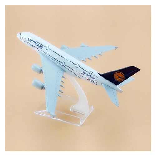MINGYTN Flugzeug Spielzeug 16 cm Air Germany Lufthansa Airbus A380-800 380 Airways Airlines Metalllegierung Druckguss Flugzeug Modellflugzeug Flugzeug Kinderspielzeug von MINGYTN