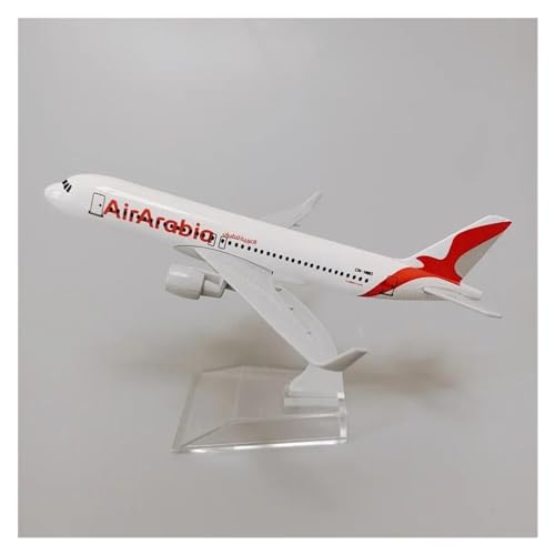 MINGYTN Flugzeug Spielzeug 16 cm Arabian Air Arabia Airlines Airbus 320 A320 Airways Alloy Metal 1: 400 Skala -Stiefenflugzeugflugzeugflugzeug Und Halter von MINGYTN