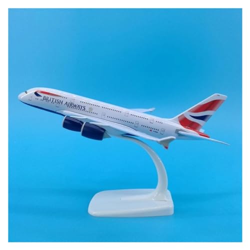 MINGYTN Flugzeug Spielzeug Für British Airways Airbus A380 Metalldruckguss Maßstab 1:400 Flugzeug Flugzeugmodell Sammlerstück Dekoration Kinderflugzeug 20 cm von MINGYTN