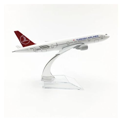 MINGYTN Flugzeug Spielzeug Für Turkish Airlines Boeing B777 Flugzeug Modell Druckguss Metall Flugzeug Sammler Display 16 cm Flugzeuge von MINGYTN