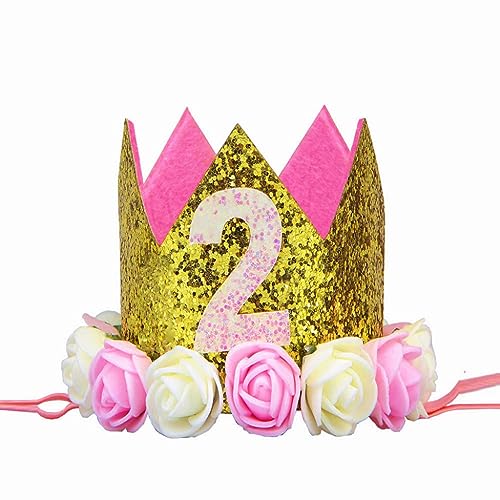 MINGZE 1-3 Jahr Geburtstag Baby Krone, Haarschmuck Stirnband Kopfband Turban Haarband Stirnbänder Prinzessin Tiara Haar Zubehör schmuck Babyschmuck Babygeschenke Golden Für Babys Baby Mädchen Kids (2) MINGZE 1-3 Jahr Geburtstag Baby Krone, Haarschmuck Stirnband Kopfband Turban Haarband Stirnbänder Prinzessin Tiara Haar Zubehör schmuck Babyschmuck Babygeschenke Golden Für Babys Baby Mädchen Kids (2) von MINGZE