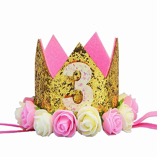 MINGZE 1-3 Jahr Geburtstag Baby Krone, Haarschmuck Stirnband Kopfband Turban Haarband Stirnbänder Prinzessin Tiara Haar Zubehör schmuck Babyschmuck Babygeschenke Golden Für Babys Baby Mädchen Kids (3) MINGZE 1-3 Jahr Geburtstag Baby Krone, Haarschmuck Stirnband Kopfband Turban Haarband Stirnbänder Prinzessin Tiara Haar Zubehör schmuck Babyschmuck Babygeschenke Golden Für Babys Baby Mädchen Kids (3) von MINGZE