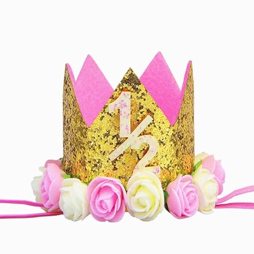 MINGZE 1-3 Jahr Geburtstag Baby Krone, Haarschmuck Stirnband Kopfband Turban Haarband Stirnbänder Prinzessin Tiara Haar Zubehör schmuck Babyschmuck Babygeschenke Golden Für Babys Mädchen Kids (1/2) MINGZE 1-3 Jahr Geburtstag Baby Krone, Haarschmuck Stirnband Kopfband Turban Haarband Stirnbänder Prinzessin Tiara Haar Zubehör schmuck Babyschmuck Babygeschenke Golden Für Babys Mädchen Kids (1/2) von MINGZE