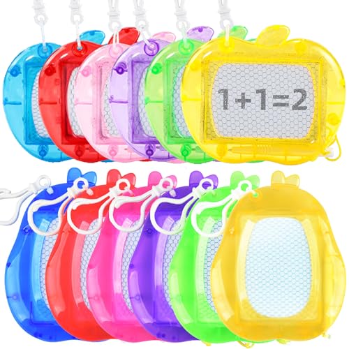 MINGZE 12 Stück Mini Zaubertafel für Kinder, Schlüsselanhänger Kinder Clip Maltafel Zaubertafel, Löschbare Kritzel, Nützliche Gastgeschenke Kleinigkeiten für Jungen und Mädchen MINGZE 12 Stück Mini Zaubertafel für Kinder, Schlüsselanhänger Kinder Clip Maltafel Zaubertafel, Löschbare Kritzel, Nützliche Gastgeschenke Kleinigkeiten für Jungen und Mädchen von MINGZE