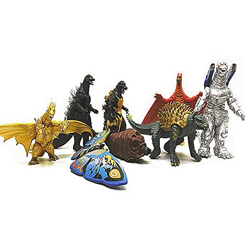 MINGZE 8 Pcs Godzilla King of Monsters Spielzeug, König der Monster Action-Figuren Sammler Action-Figuren für Auto Dekoration Home Deco Sammlung Spielzeug Geschenk von MINGZE