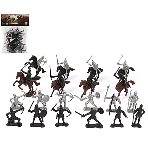 MINHADISI Mittelalter Spielzeugsoldat Figuren, Soldaten Spielzeug Figuren Set, 5-7cm Armee Soldaten Militärfiguren, Miniatur Spielzeug Soldaten Miniaturen Home Tischdekoration (28 Stück) von MINHADISI