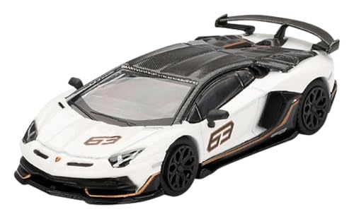 LAMBORGHINI AVENTADOR SVJ N 63 LHD 2022 WHITE BLACK LAMBORGHINI AVENTADOR SVJ N 63 LHD 2022 WHITE BLACK von MINI GT