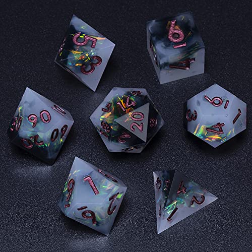 Mini Planet DND Würfelset für TTRPG Dungeons und Dragons Handgemachte scharfe Kanten DND Würfelset Polyedrale Würfel Kritische Rolle Würfel Goblin Glitter Würfel RPG Würfel Harz Würfel Hoard Dark Knight Mini Planet DND Würfelset für TTRPG Dungeons und Dragons Handgemachte scharfe Kanten DND Würfelset Polyedrale Würfel Kritische Rolle Würfel Goblin Glitter Würfel RPG Würfel Harz Würfel Hoard Dark Knight von MINI PLANET