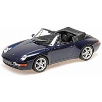 MINICHAMPS 1:18 PORSCHE 911 (993) CABRIOLET - 1994 - BLUE METALLIC von MINICHAMPS