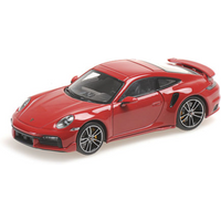 MINICHAMPS 1:43 PORSCHE 911 (992) TURBO S COUPE SPORT DESIGN - 2021 - RED von MINICHAMPS