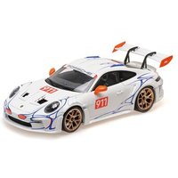 MINICHAMPS 110062041 1:18 PORSCHE 911 (992) GT3RS - 2023 - WHITE/ORANGE DECOR von MINICHAMPS