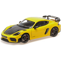 MINICHAMPS 110062124 1:18 PORSCHE CAYMAN GT4 RS - 2024 -YELLOW W/ WEISSACH PACKAGE von MINICHAMPS
