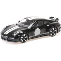 MINICHAMPS 155062000 1:18 PORSCHE 911 (992) SPORT CLASSIC - 2022 - BLACK W/STRIPE von MINICHAMPS