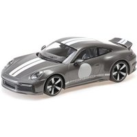 MINICHAMPS 155062004 1:18 PORSCHE 911 (992) SPORT CLASSIC - 2022 - GREY METALLIC W/STRIPE von MINICHAMPS
