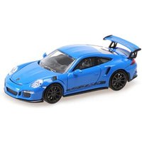 MINICHAMPS 870063227 1:87 PORSCHE 911 GT3 RS - 2015 - BLUE W/ STRIPES von MINICHAMPS
