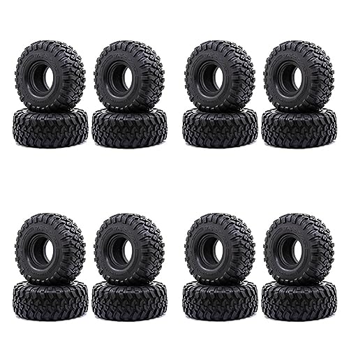 MINIDAHL 16 Stück 118MM 1.9 Gummi Reifen Reifen Rad für 1/10 RC Crawler Auto Axial SCX10 90046 AXI03007 TRX4 D90 CC01 von MINIDAHL