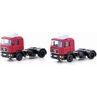 LEMKE COLLECTION LC4073 MINIS 1:160 2er Set MAN F90 SZM, 2-achsig, rot von MINIS 1:160