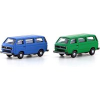 LEMKE COLLECTION LC4330 MINIS 1:160 2tlg. Set VW T3 Bus blau + grün von MINIS 1:160