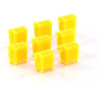 LEMKE COLLECTION LC46003 MINIS 1:160 8er Set Mülltonnen groß, gelb von MINIS 1:160