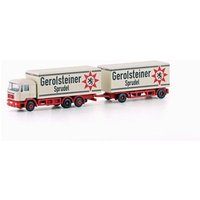 LEMKE COLLECTION LC4604 MINIS 1:160 MAN F90 3-achs Koffer-Hängerzug Gerolsteiner von MINIS 1:160