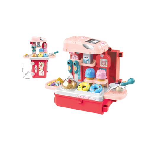MINISO 20 Stück Spielen Kinderküche Zubehör, Tragbare Backset Kinderküche für Mädchen, Rollenspielzeug für Kinder, Pädagogische Rollenspiel Lernspielzeug Montessori Spielzeug ab 3 Jahre von MINISO