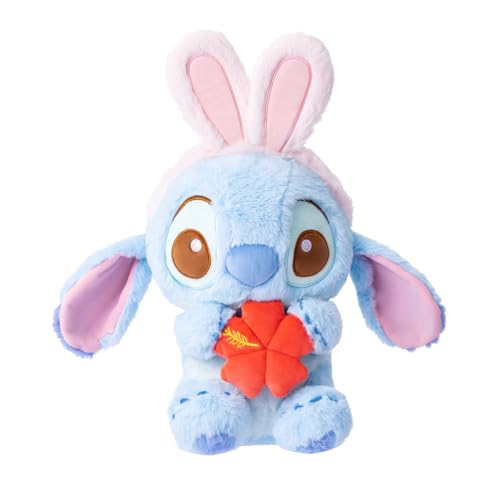 MINISO Stitch Kuscheltier 35cm, Osterhase Stitch Plüschtier mit Kaninchen, Lilo und Stitchs Stofftier Schmusetier zum Blume, Ostern Geschenk Stitchs Plush für Mädchen Jungen MINISO Stitch Kuscheltier 35cm, Osterhase Stitch Plüschtier mit Kaninchen, Lilo und Stitchs Stofftier Schmusetier zum Blume, Ostern Geschenk Stitchs Plush für Mädchen Jungen von MINISO