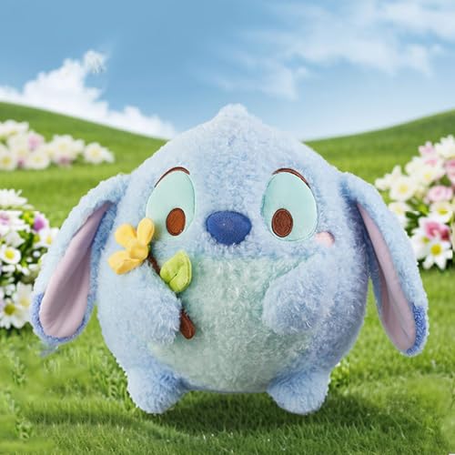 Stitch Kuscheltier 10.6 inch/27 cm,Lilo Und Stitch mit Blumen Plüschfigur, Ufufy Sammlung Stofftiere Toys für Kinder, Leicht & Weich Plüsch zum Kuscheln und Spielen von MINISO