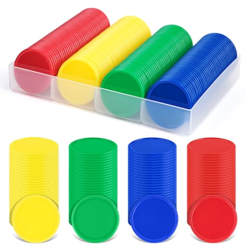 MINISOISO 160 Stück Casino Pokerchips, Spielchips Wertmarken Karten Poker Chips Roulette Spiel Bingo Chips Blackjack Set für Counting Marker Casino Pokerset von MINISOISO