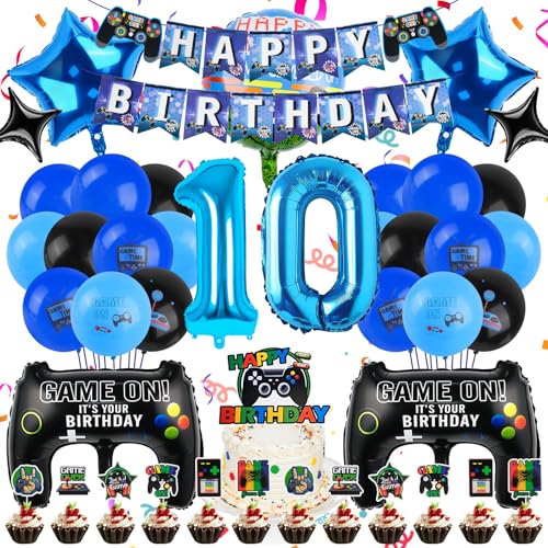 MINISOISO Videospiel Geburtstag Deko Set,56PCS Videospiel Geburtstag Deko 10 Jahre für Jungen,Blau Gamer Dekos Geburtsta,Luftballons Gamer Themen Geburtstags Dek Set für Junge Geburt Spielthemen Party MINISOISO Videospiel Geburtstag Deko Set,56PCS Videospiel Geburtstag Deko 10 Jahre für Jungen,Blau Gamer Dekos Geburtsta,Luftballons Gamer Themen Geburtstags Dek Set für Junge Geburt Spielthemen Party von MINISOISO