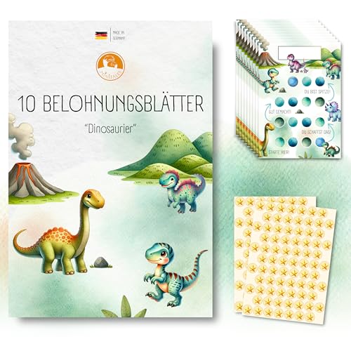 MINITALES Belohnungstafel Kinder – Belohnungssystem mit 10 Blättern & Stickern für Töpfchentraining, Routine & Aufgaben | Aufgabentafel & Routine Planer Kinder ab 3, 4, 6 Jahren von MINITALES