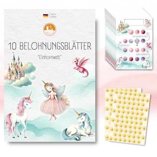 MINITALES Belohnungstafel Kinder – Belohnungssystem mit 10 Blättern & Stickern für Töpfchentraining, Routine & Aufgaben | Aufgabentafel & Routine Planer Kinder ab 3, 4, 6 Jahren von MINITALES