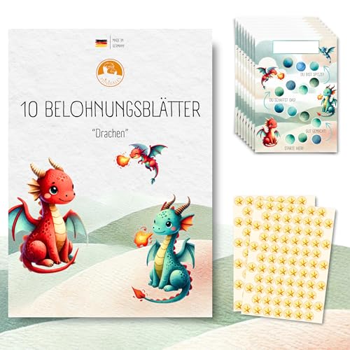 MINITALES Belohnungstafel Kinder – Belohnungssystem mit 10 Blättern & Stickern für Töpfchentraining, Routine & Aufgaben | Aufgabentafel & Routine Planer Kinder ab 3, 4, 6 Jahren von MINITALES