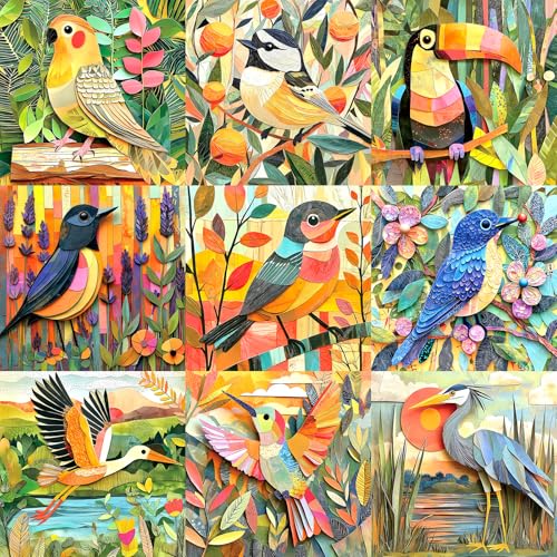 500 Teile Puzzles für Erwachsene, Vogel-Puzzle für Erwachsene, harte Herausforderung, Kunst-Puzzles, für Geschenk, Geburtstag, Party, Familie, 50,8 x 50,8 cm, staubfreies Puzzle 500 Teile Puzzles für Erwachsene, Vogel-Puzzle für Erwachsene, harte Herausforderung, Kunst-Puzzles, für Geschenk, Geburtstag, Party, Familie, 50,8 x 50,8 cm, staubfreies Puzzle von MINIWAN