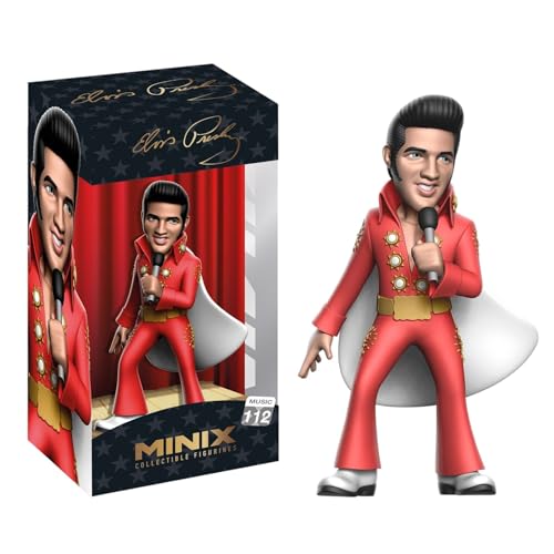 MINIX Bandai Sammelfigur, 12 cm, Elvis roter Anzug, Sammlerstücke für Ausstellung, Geschenkidee, Spielzeug für Kinder und Erwachsene, TV-Fans (MN18918) von MINIX
